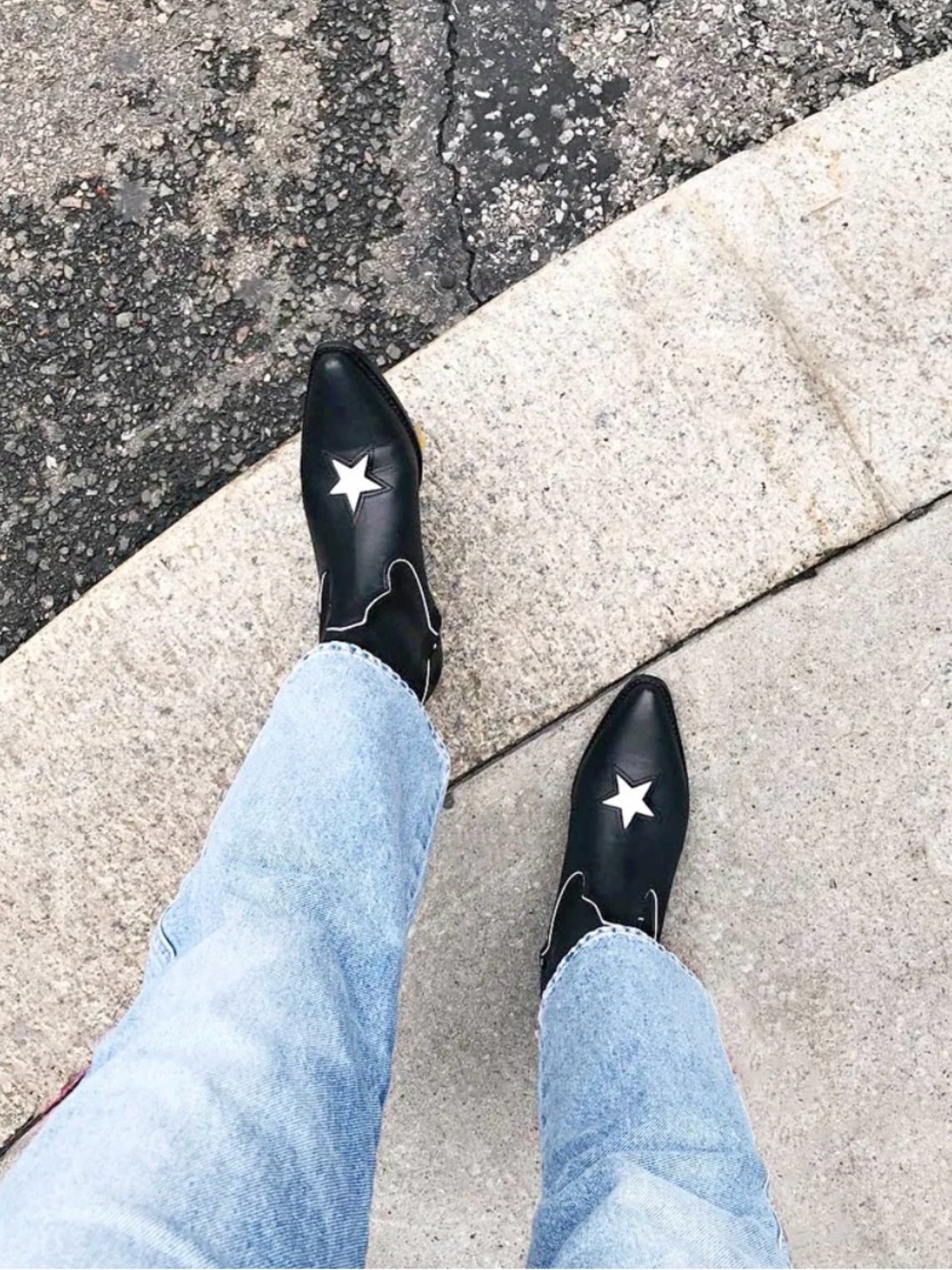 ANINE BING Elton Leather Low-Heel Western Boots - Picture 6 of 6